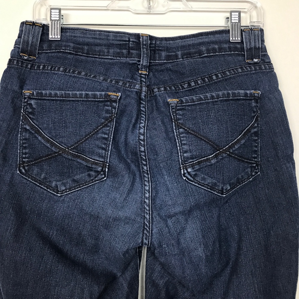 NYDJ 6 PETITE dark wash jeans straight leg - Picture 5 of 8
